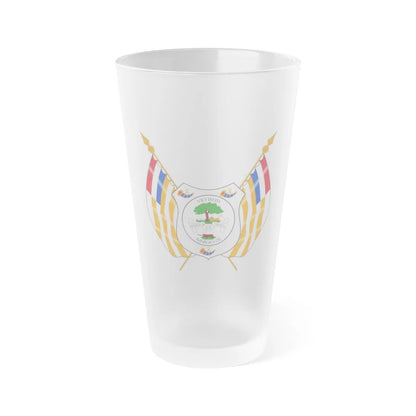 Coat of arms of the Orange Free State - Frosted Pint Glass 16oz-16oz-Frosted-Go Mug Yourself