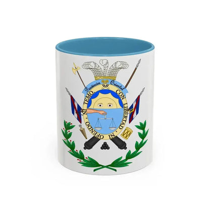 Coat of Arms of the Oriental Province - Accent Coffee Mug 11oz Light Blue - Go Mug Yourself