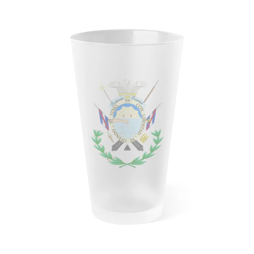 Coat of Arms of the Oriental Province - Frosted Pint Glass 16oz-Go Mug Yourself