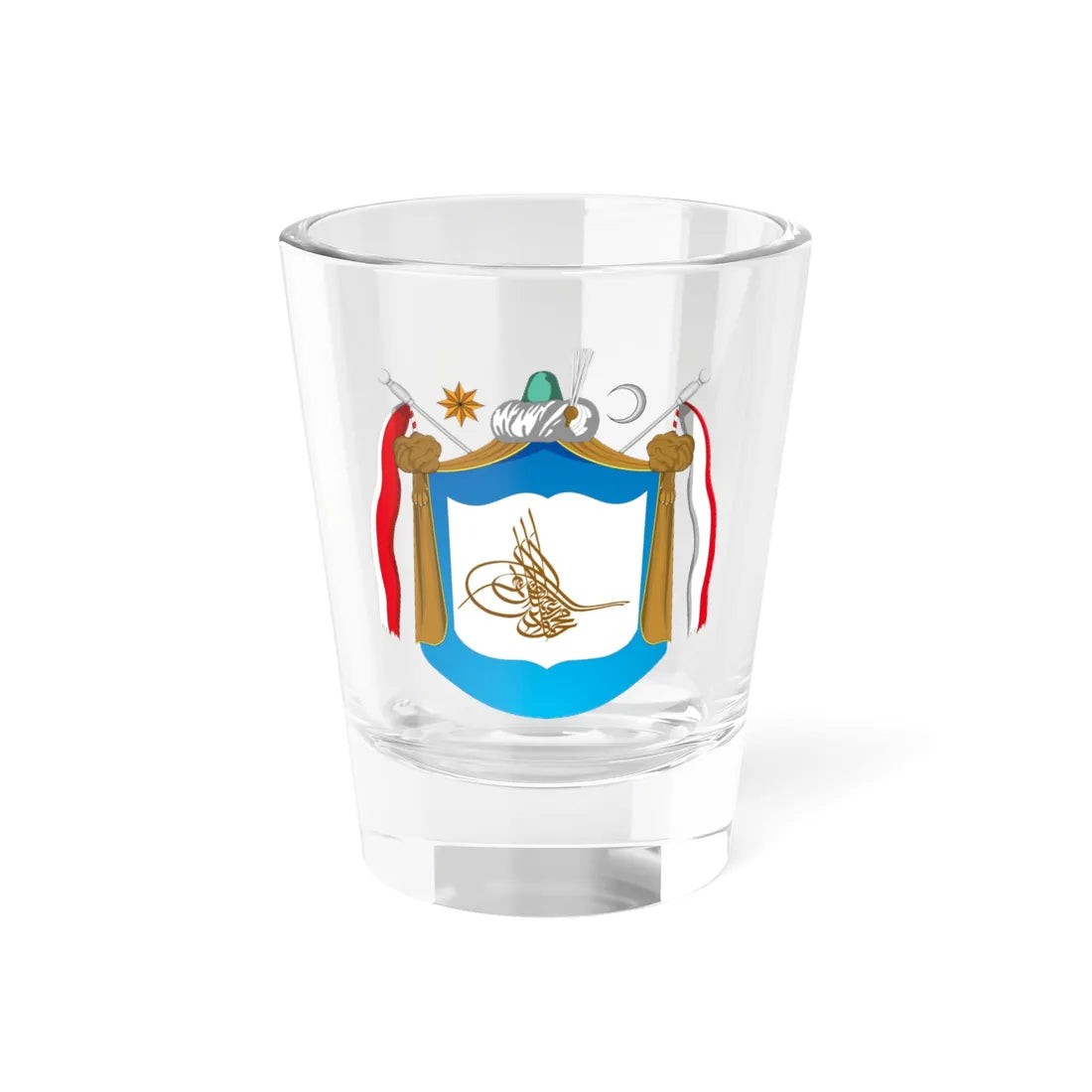 Coat of Arms of the Ottoman Empire 1846-1882 (Algeria) (Coat of Arms) Shot Glass 1.5oz 1.5oz - Go Mug Yourself