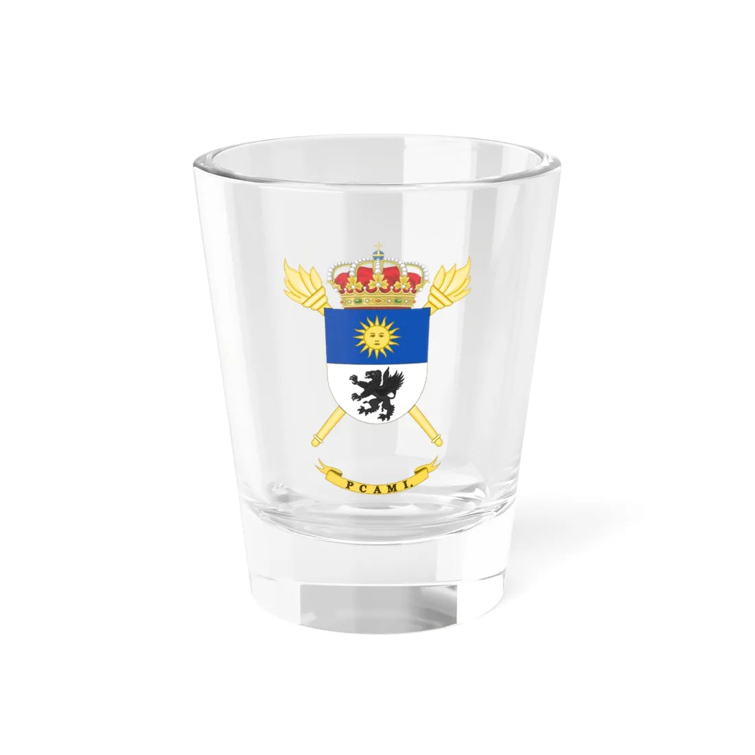 Coat of Arms of the PCAMI (Spain) (Coat of Arms) Shot Glass 1.5oz 1.5oz - Go Mug Yourself