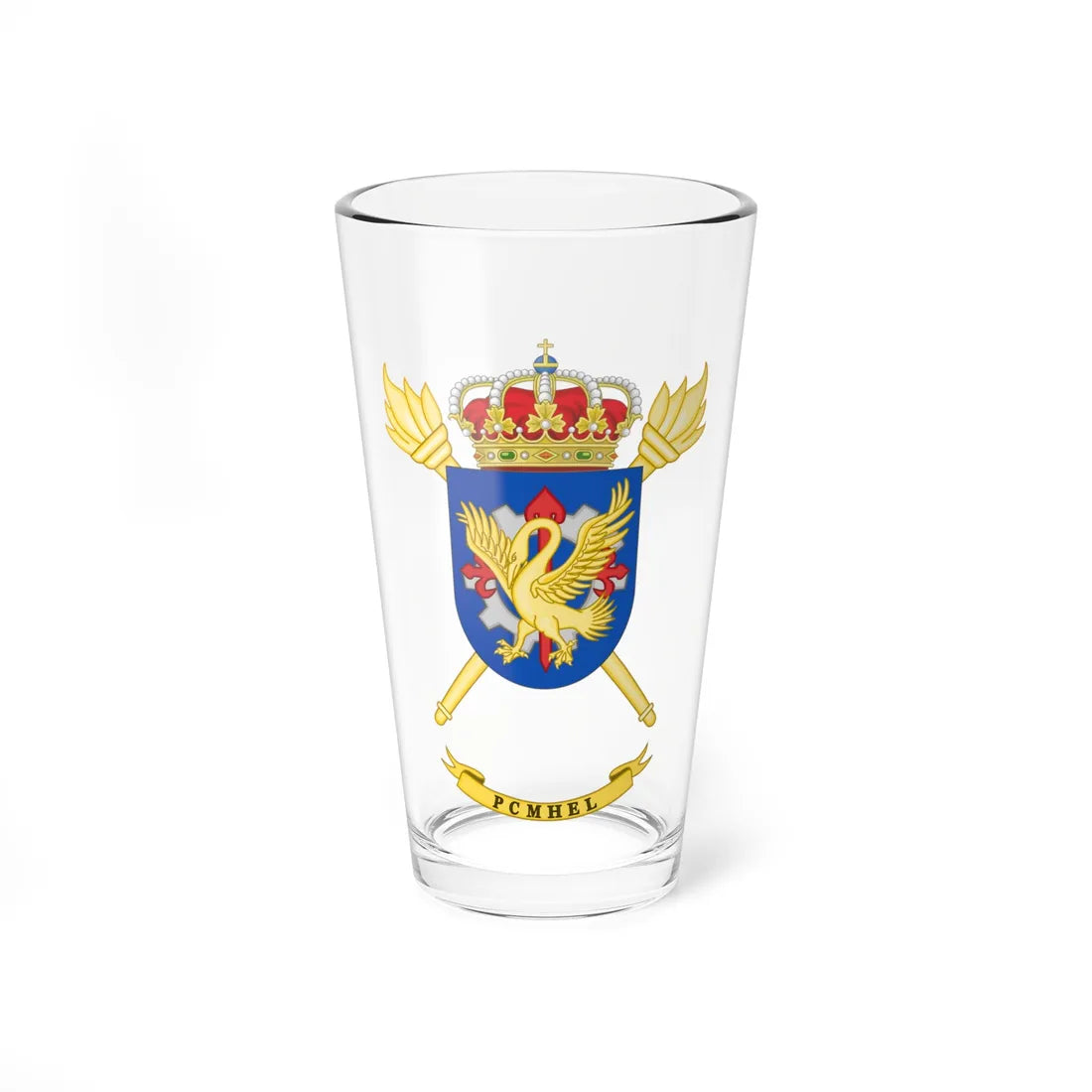Coat of Arms of the PCMHEL (Spain) (Coat of Arms) Pint Glass 16oz 16oz - Go Mug Yourself