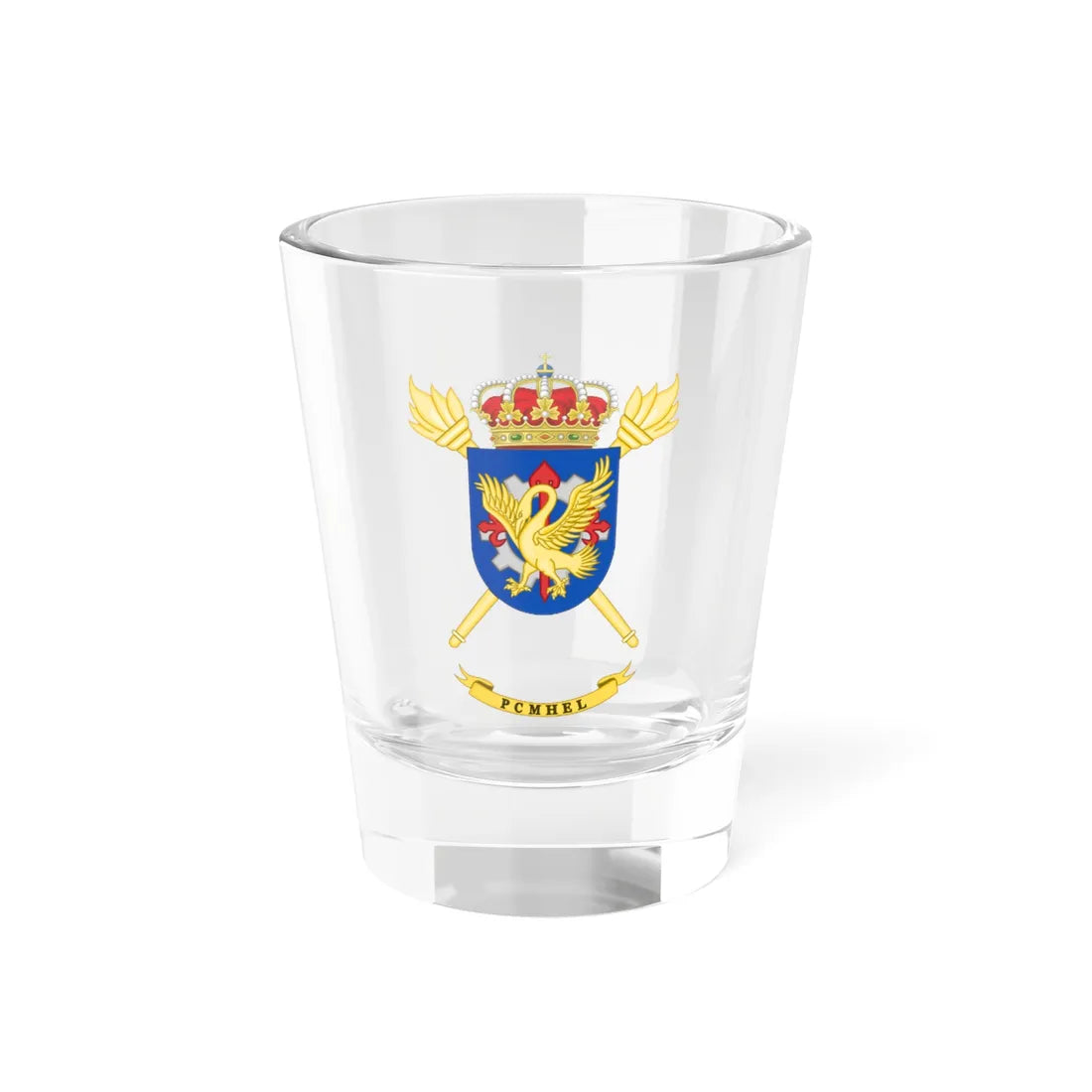 Coat of Arms of the PCMHEL (Spain) (Coat of Arms) Shot Glass 1.5oz 1.5oz - Go Mug Yourself
