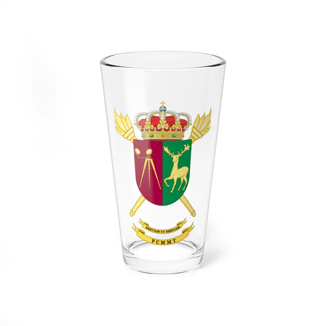 Coat of Arms of the PCMMT (Spain) (Coat of Arms) Pint Glass 16oz 16oz - Go Mug Yourself