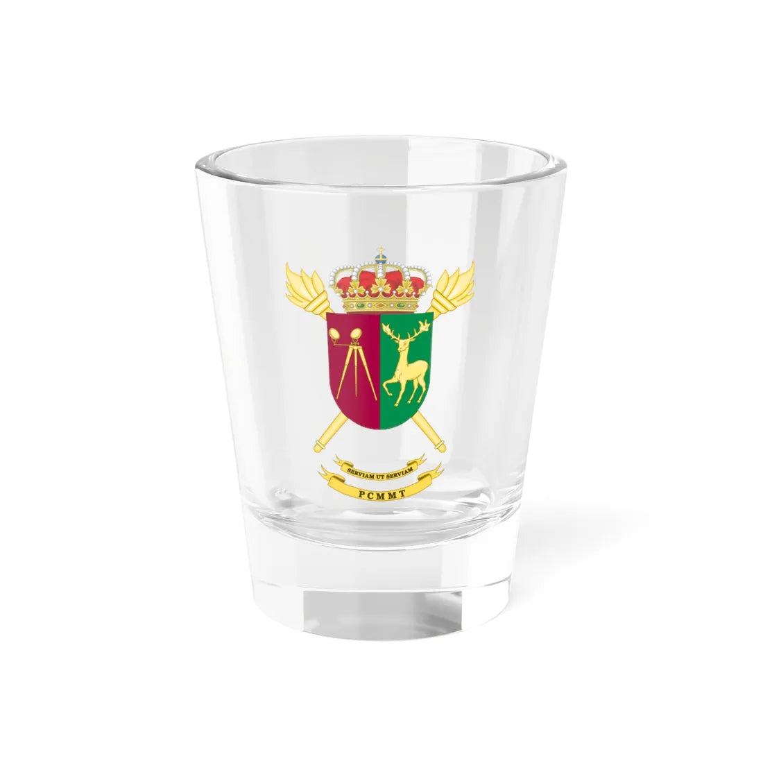 Coat of Arms of the PCMMT (Spain) (Coat of Arms) Shot Glass 1.5oz 1.5oz - Go Mug Yourself