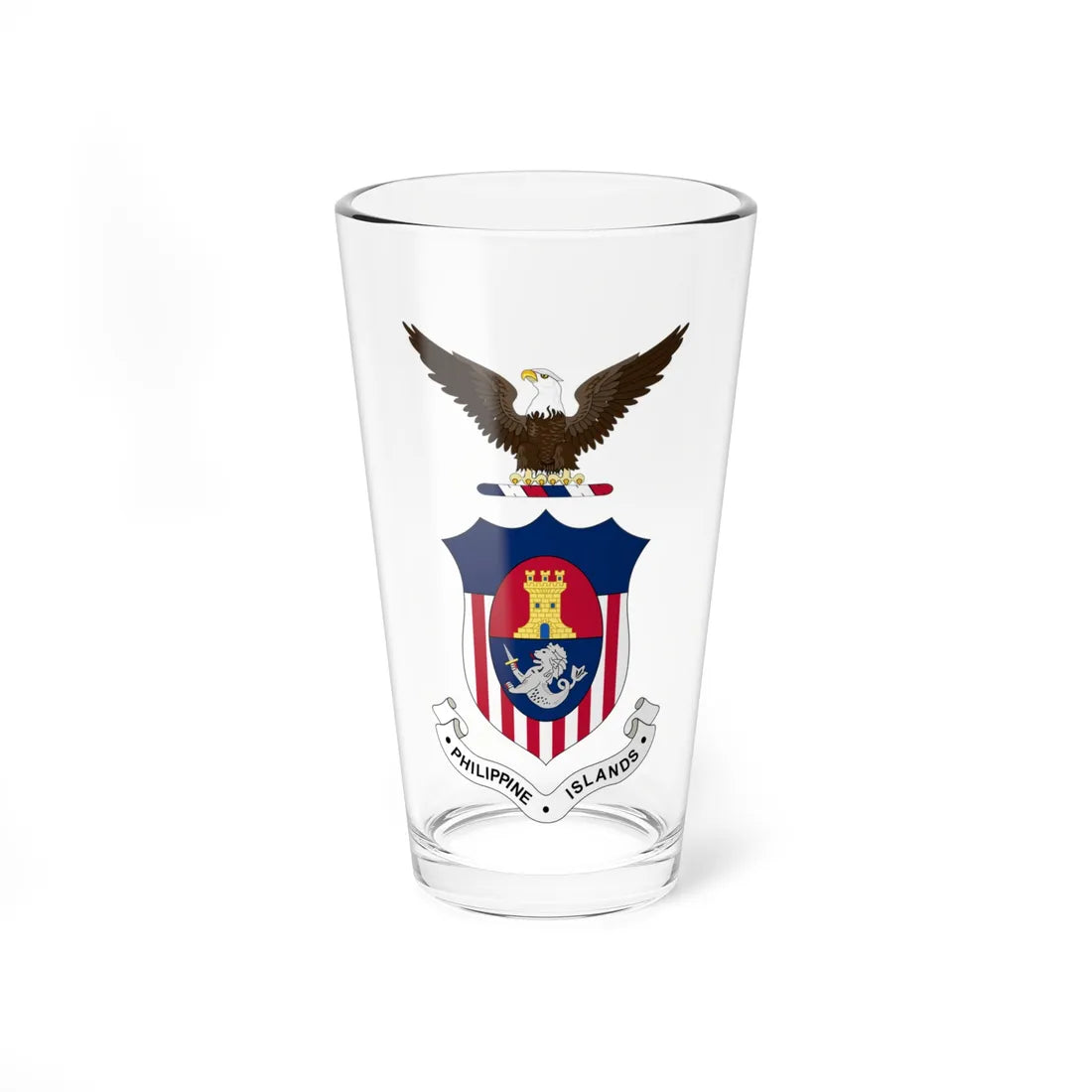 Coat of arms of the Philippines 1905-1935 (Philippines) (Coat of Arms) Pint Glass 16oz 16oz - Go Mug Yourself