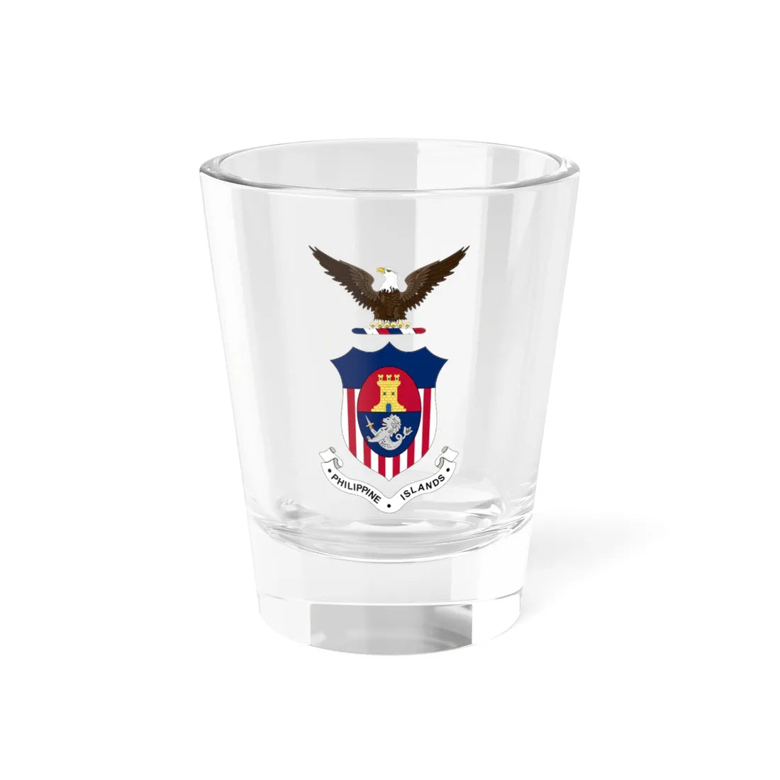 Coat of arms of the Philippines 1905-1935 (Philippines) (Coat of Arms) Shot Glass 1.5oz 1.5oz - Go Mug Yourself