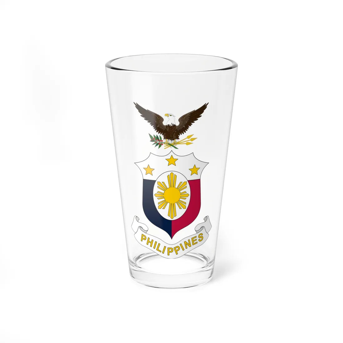 Coat of arms of the Philippines 1940-1941 (Philippines) (Coat of Arms) Pint Glass 16oz 16oz - Go Mug Yourself