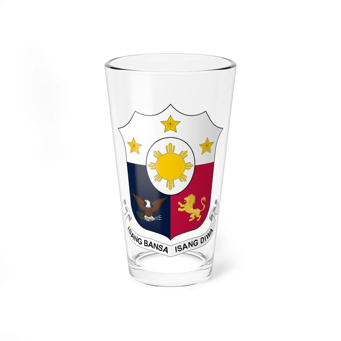 Coat of arms of the Philippines 1978-1985 (Philippines) (Coat of Arms) Pint Glass 16oz 16oz - Go Mug Yourself