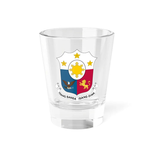 Coat of arms of the Philippines 1985-1986 (Philippines) (Coat of Arms) Shot Glass 1.5oz 1.5oz - Go Mug Yourself