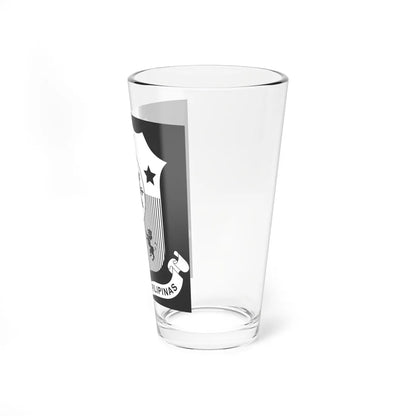 Coat of arms of the Philippines monochrome (Philippines) (Coat of Arms) Pint Glass 16oz - Go Mug Yourself