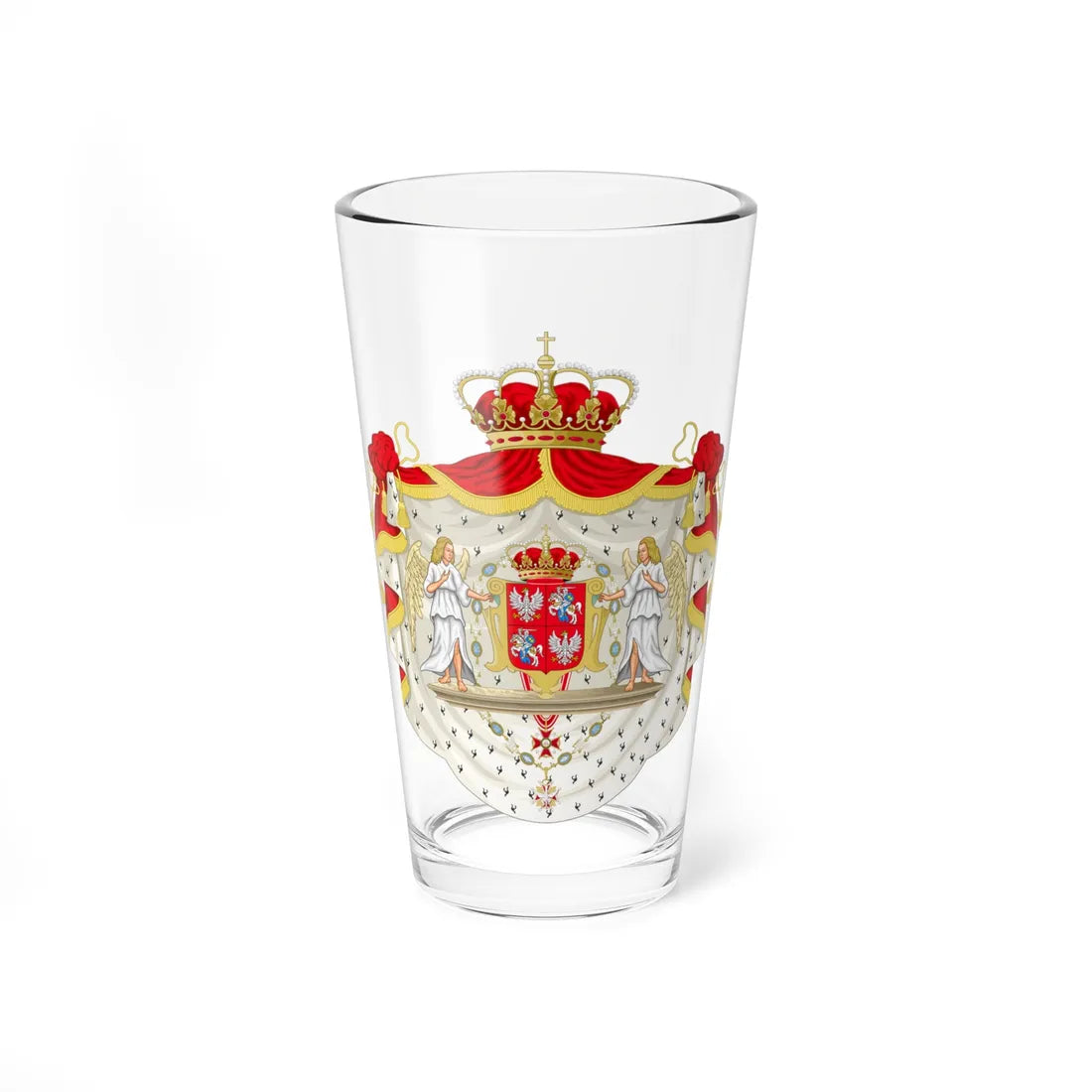 Coat of arms of the Polish-Lithuanian Commonwealth (Lithuania) (Coat of Arms) Pint Glass 16oz 16oz - Go Mug Yourself