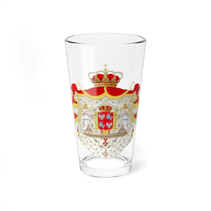 Coat of arms of the Polish-Lithuanian Commonwealth (Lithuania) (Coat of Arms) Pint Glass 16oz 16oz - Go Mug Yourself