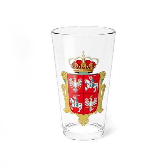 Coat of Arms of the PolishLithuanian Commonwealth  Cartouche (Lithuania) (Coat of Arms) Pint Glass 16oz 16oz - Go Mug Yourself