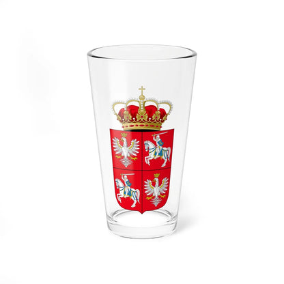 Coat of Arms of the PolishLithuanian Commonwealth (Lithuania) (Coat of Arms) Pint Glass 16oz 16oz - Go Mug Yourself