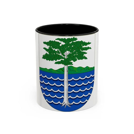 Coat of Arms of the Portuguese and Spanish Guinea - Accent Coffee Mug 11oz Black - Go Mug Yourself