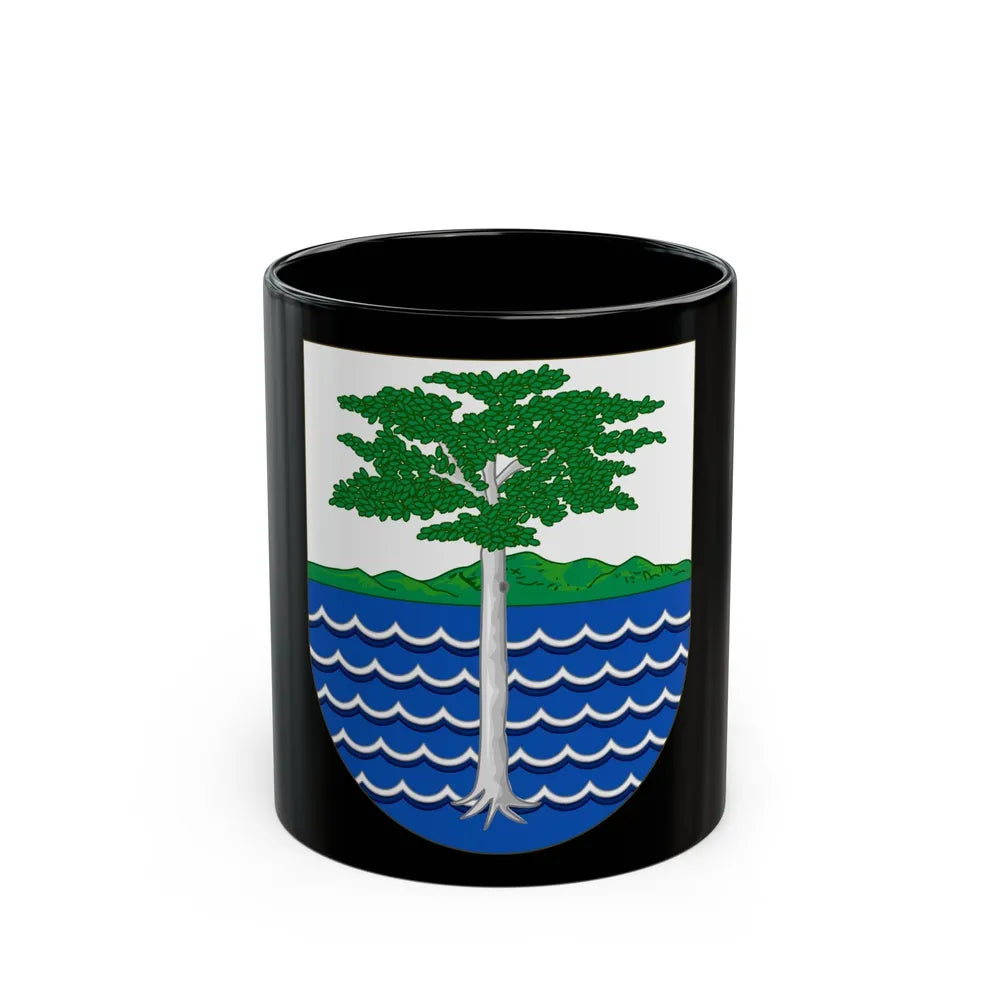 Coat of Arms of the Portuguese and Spanish Guinea - Black Coffee Mug-11oz-Go Mug Yourself