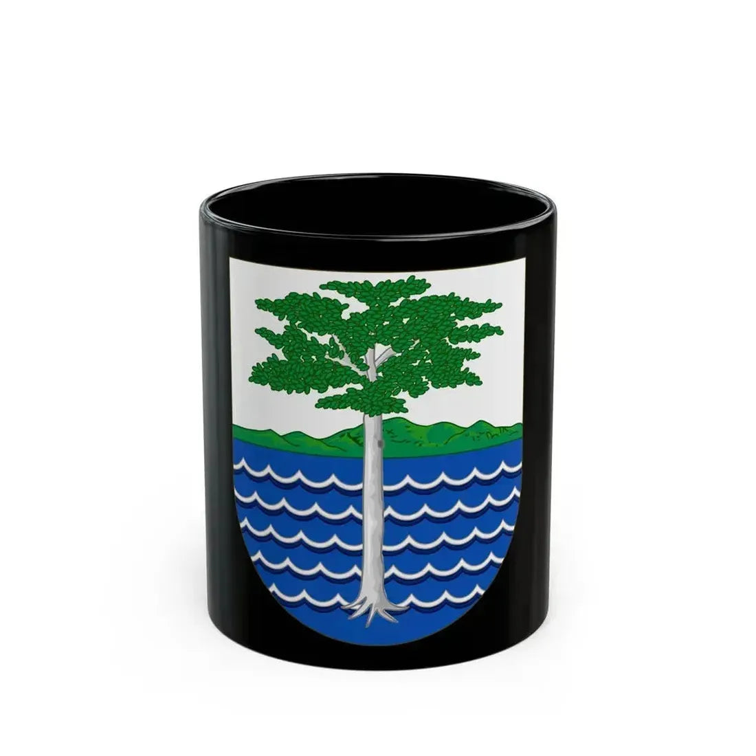 Coat of Arms of the Portuguese and Spanish Guinea - Black Coffee Mug 11oz - Go Mug Yourself
