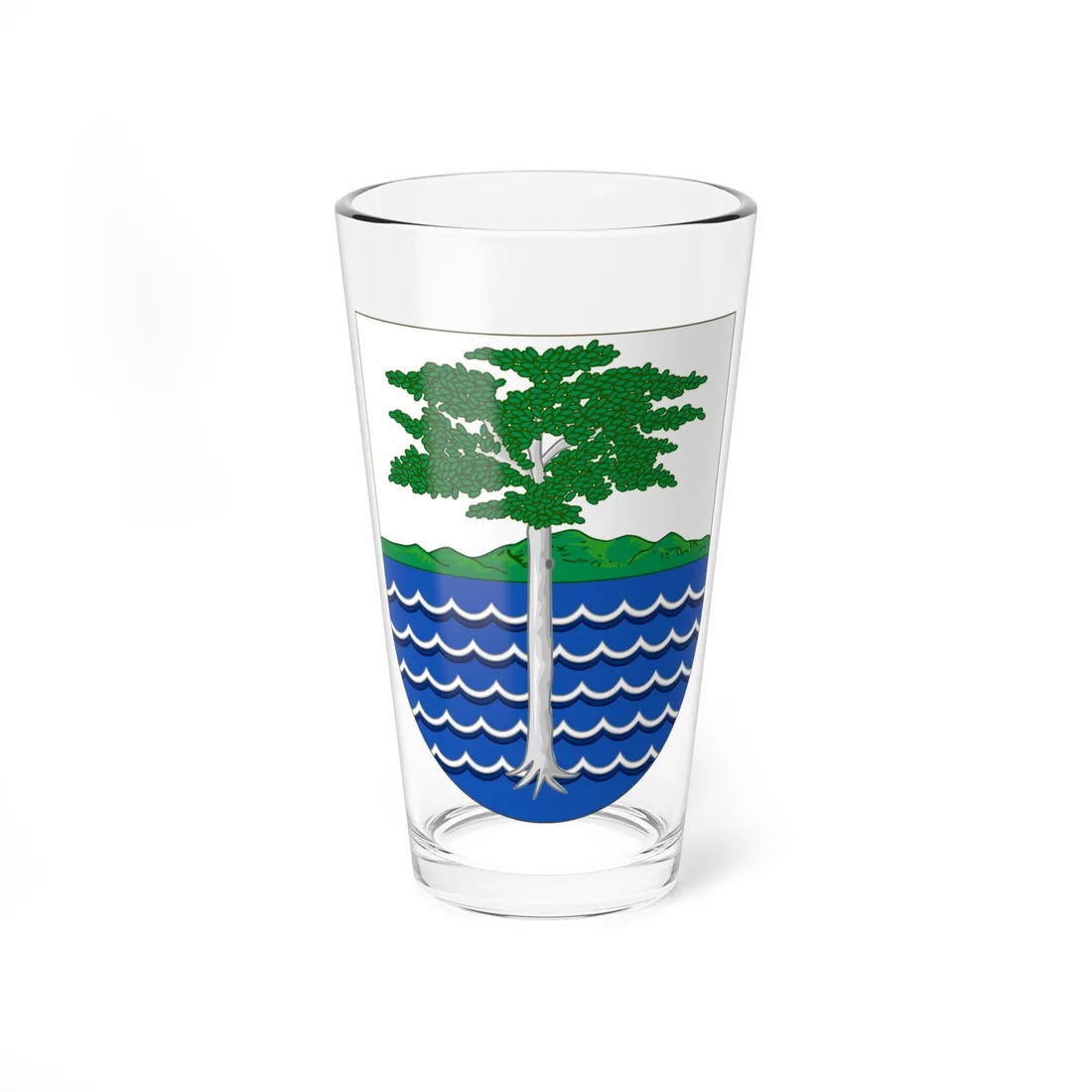 Coat of Arms of the Portuguese and Spanish Guinea (Portugal) (Coat of Arms) Pint Glass 16oz 16oz - Go Mug Yourself