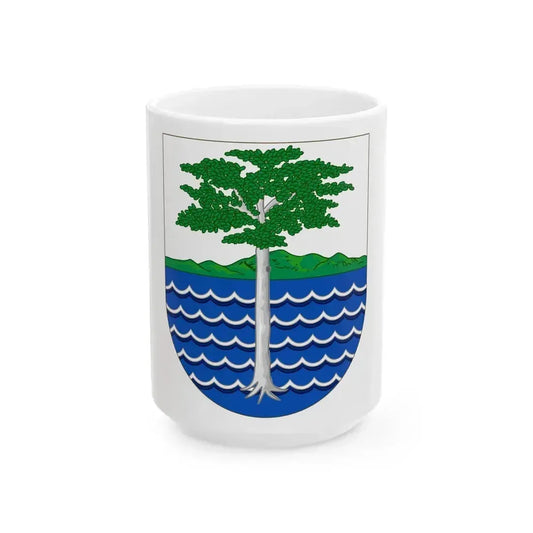 Coat of Arms of the Portuguese and Spanish Guinea - White Coffee Mug 15oz - Go Mug Yourself