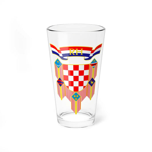 Coat of arms of the President of Croatia (Croatia) (Coat of Arms) Pint Glass 16oz 16oz - Go Mug Yourself