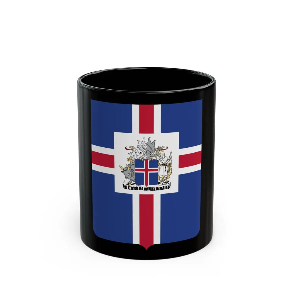 Coat of arms of the President of Iceland - Black Coffee Mug-11oz-Go Mug Yourself