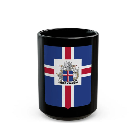 Coat of arms of the President of Iceland - Black Coffee Mug-15oz-Go Mug Yourself