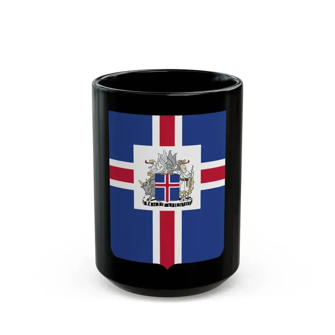 Coat of arms of the President of Iceland - Black Coffee Mug 15oz - Go Mug Yourself