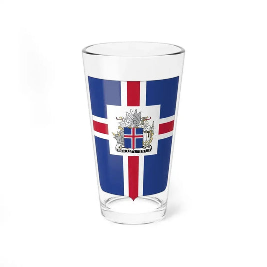 Coat of arms of the President of Iceland - Pint Glass 16oz 16oz - Go Mug Yourself