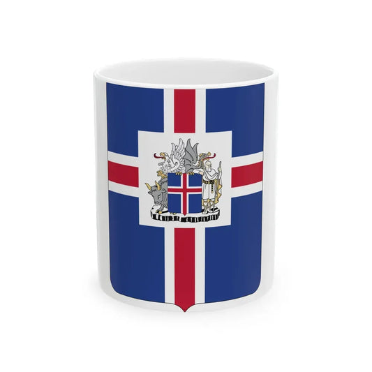 Coat of arms of the President of Iceland - White Coffee Mug 11oz - Go Mug Yourself