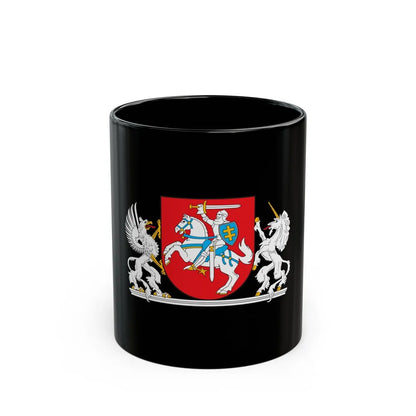 Coat of arms of the President of Lithuania - Black Coffee Mug-11oz-Go Mug Yourself