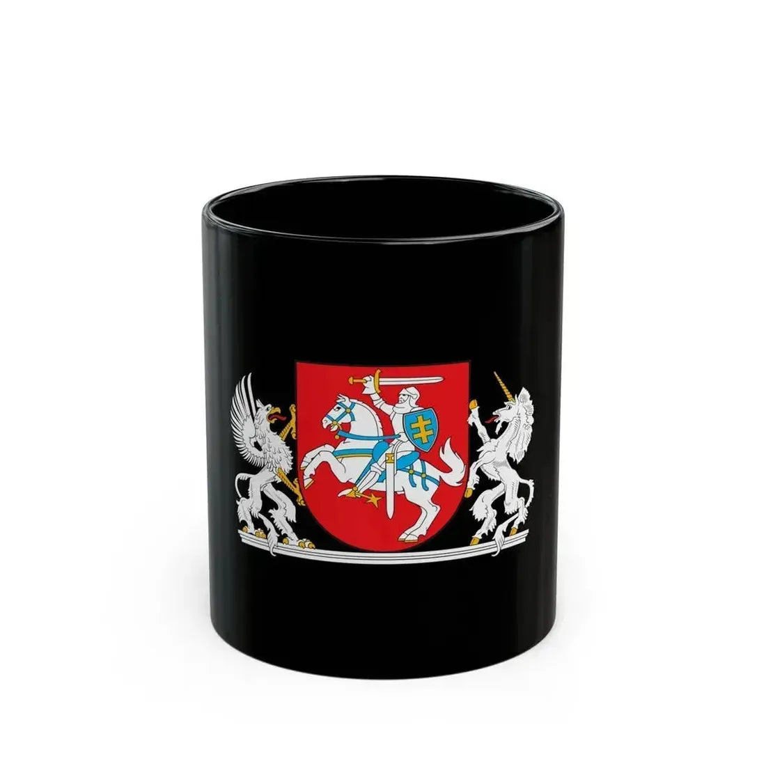 Coat of arms of the President of Lithuania - Black Coffee Mug 11oz - Go Mug Yourself