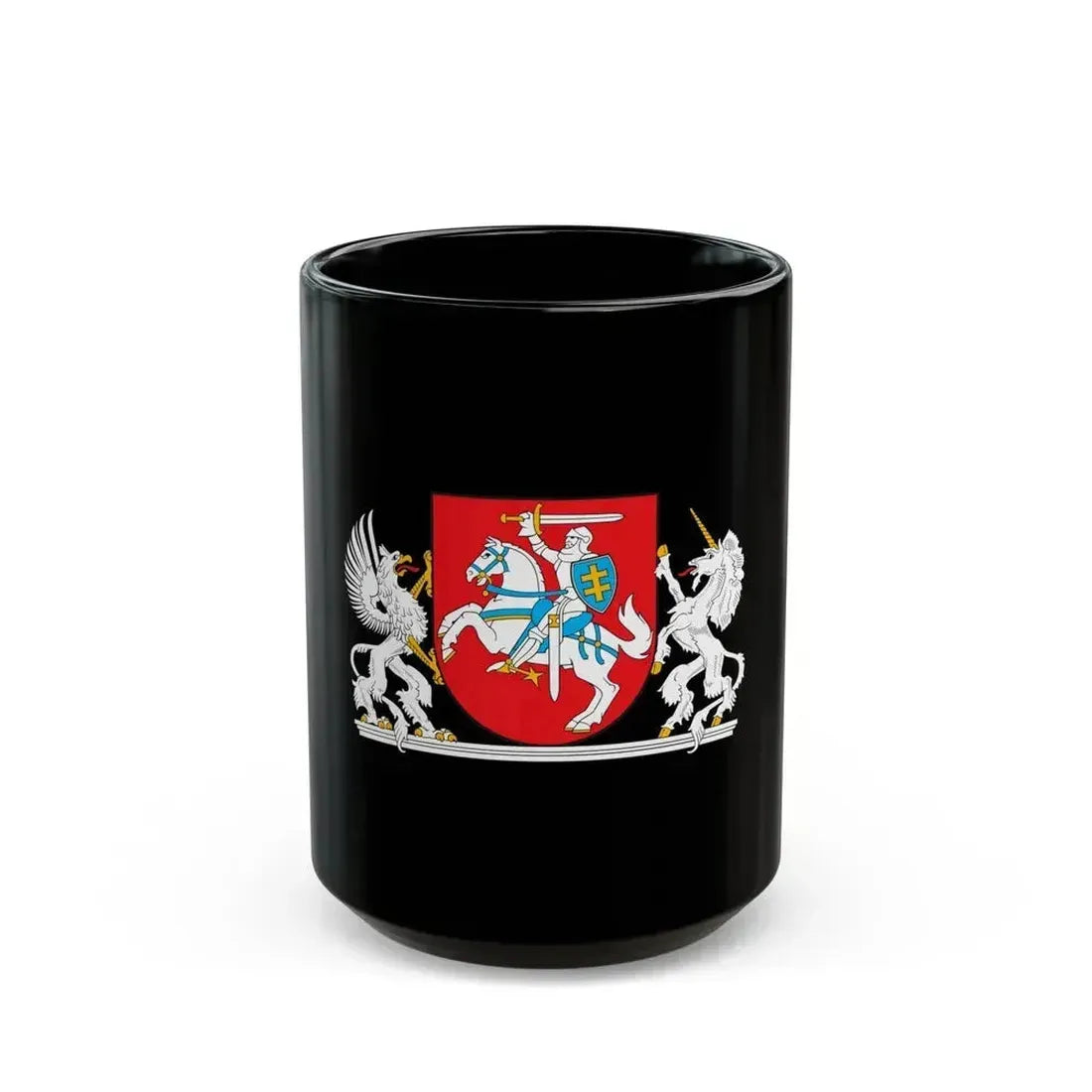 Coat of arms of the President of Lithuania - Black Coffee Mug 15oz - Go Mug Yourself