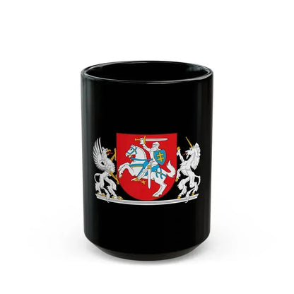 Coat of arms of the President of Lithuania - Black Coffee Mug 15oz - Go Mug Yourself