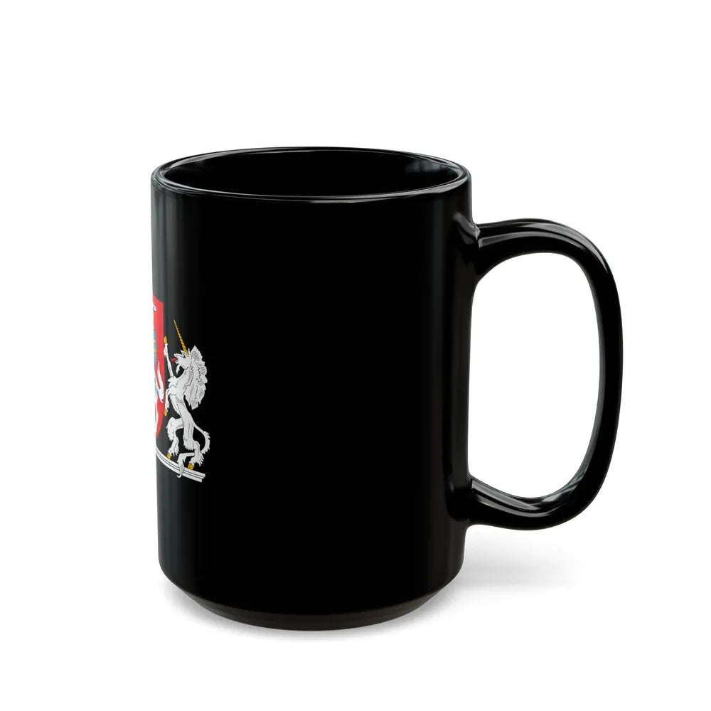 Coat of arms of the President of Lithuania - Black Coffee Mug-Go Mug Yourself