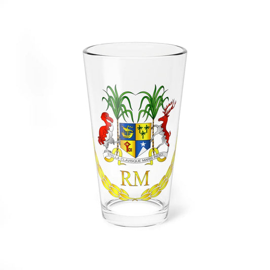 Coat of arms of the President of Mauritius (Mauritius) (Coat of Arms) Pint Glass 16oz 16oz - Go Mug Yourself
