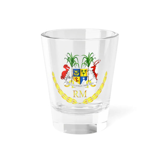 Coat of arms of the President of Mauritius (Mauritius) (Coat of Arms) Shot Glass 1.5oz 1.5oz - Go Mug Yourself