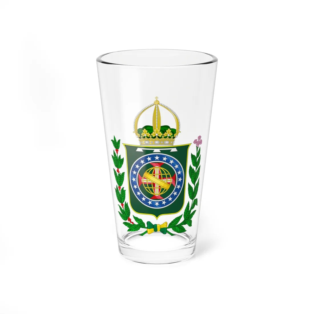 Coat of arms of the Prince Imperial of Brazil (Brazil) (Coat of Arms) Pint Glass 16oz 16oz - Go Mug Yourself