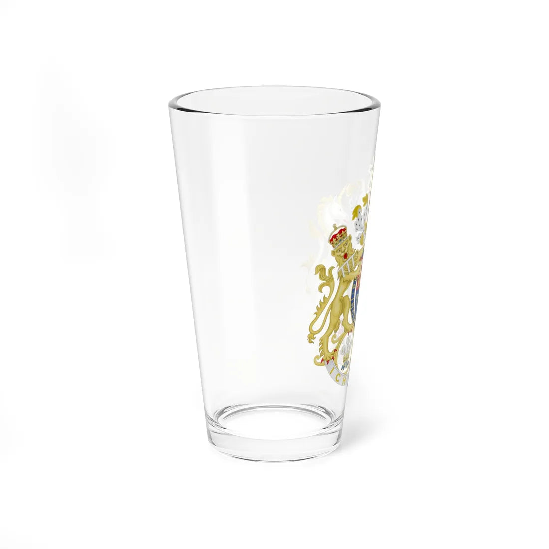 Coat of arms of the Prince of Wales (United Kingdom) (Coat of Arms) Pint Glass 16oz - Go Mug Yourself