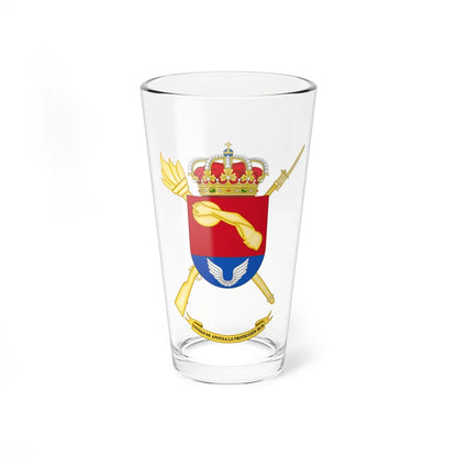 Coat of Arms of the Projection Support Unit of the Spanish Army 11th Logistics Grouping (Spain) (Coat of Arms) Pint Glass 16oz 16oz - Go Mug Yourself