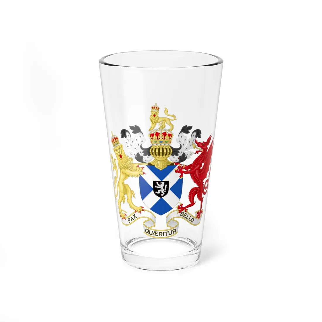 Coat of Arms of the Protectorate in Scotland 1653-1659 (Scotland) (Coat of Arms) Pint Glass 16oz 16oz - Go Mug Yourself
