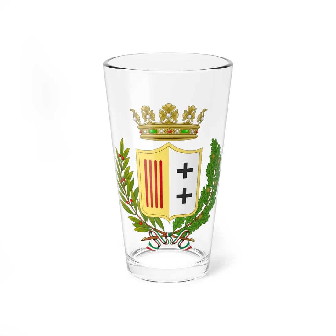 Coat of Arms of the Province of Reggio-Calabria (Italy) (Coat of Arms) Pint Glass 16oz 16oz - Go Mug Yourself