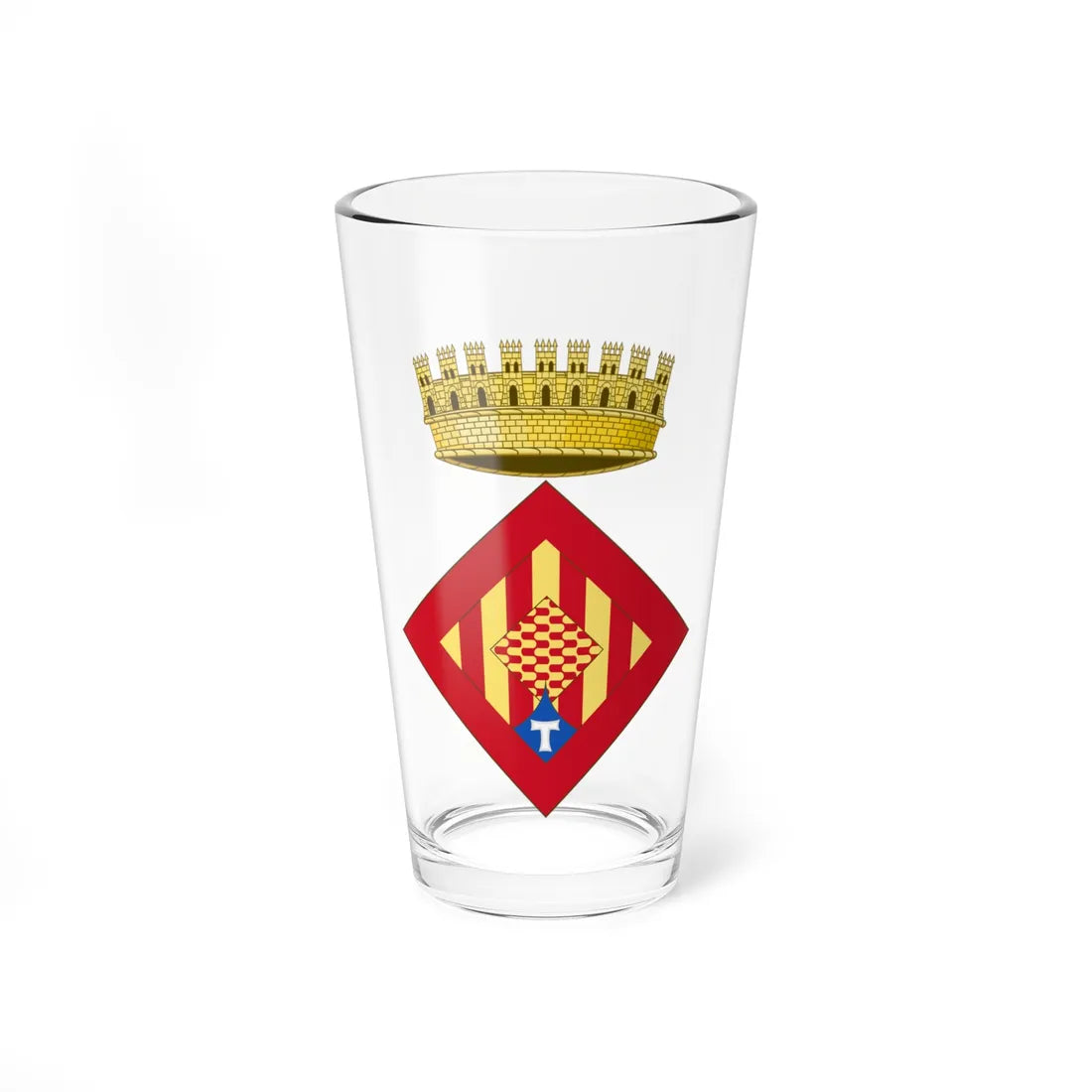 Coat of Arms of the Province of Tarragona (Spain) (Coat of Arms) Pint Glass 16oz 16oz - Go Mug Yourself