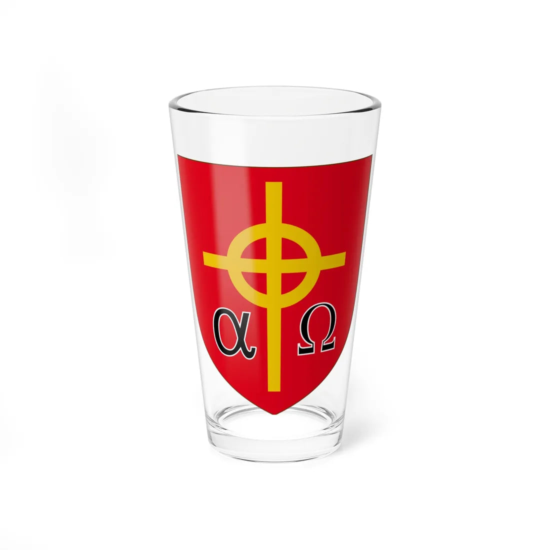 Coat of Arms of the Reformed Anglican Church in Brazil (Brazil) (Coat of Arms) Pint Glass 16oz 16oz - Go Mug Yourself