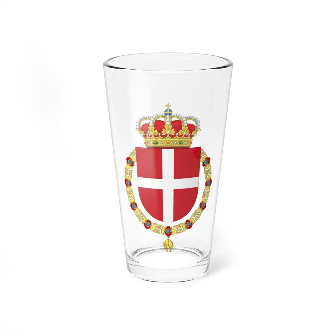 Coat of Arms of the Regiment Saboya (Spain) (Coat of Arms) Pint Glass 16oz 16oz - Go Mug Yourself