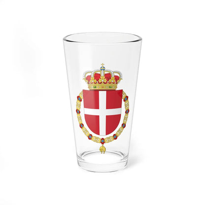 Coat of Arms of the Regiment Saboya (Spain) (Coat of Arms) Pint Glass 16oz 16oz - Go Mug Yourself