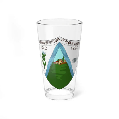 Coat of arms of the Republic of Cospaia (Italy) (Coat of Arms) Pint Glass 16oz 16oz - Go Mug Yourself