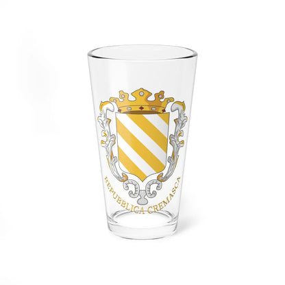 Coat of arms of the Republic of Crema (Italy) (Coat of Arms) Pint Glass 16oz 16oz - Go Mug Yourself