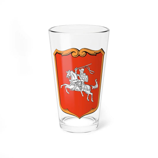 Coat of arms of the Republic of Lithuania. 1920 (Lithuania) (Coat of Arms) Pint Glass 16oz 16oz - Go Mug Yourself