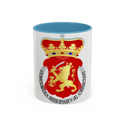Coat of arms of the Republic of the United Netherlands - Accent Coffee Mug 11oz Light Blue - Go Mug Yourself